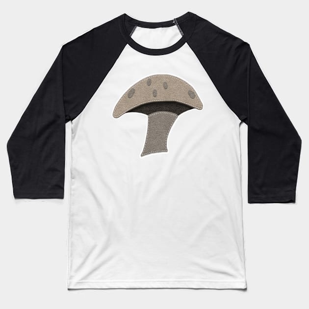 Mushroom | Brown Felt Look With Stitching | Cherie's Art(c)2020 Baseball T-Shirt by CheriesArt
